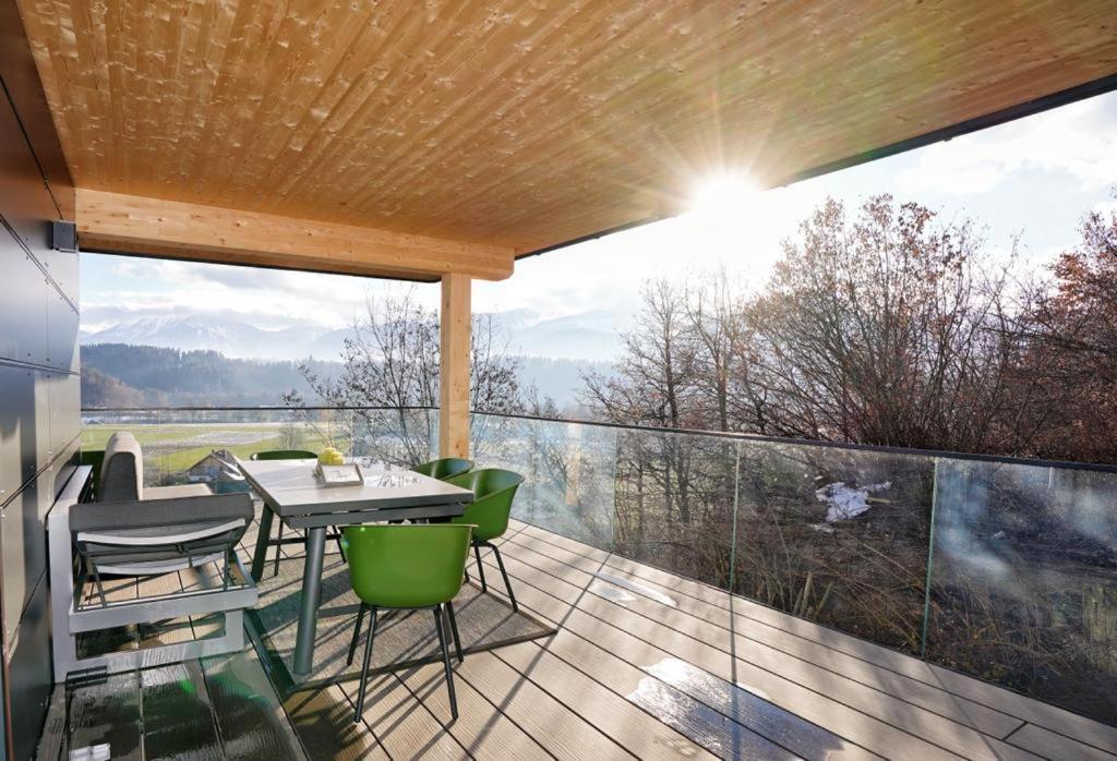 Modernes Ferienhaus Mit Panoramablick Rosegg Bagian luar foto