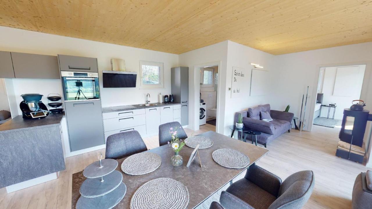 Modernes Ferienhaus Mit Panoramablick Rosegg Bagian luar foto