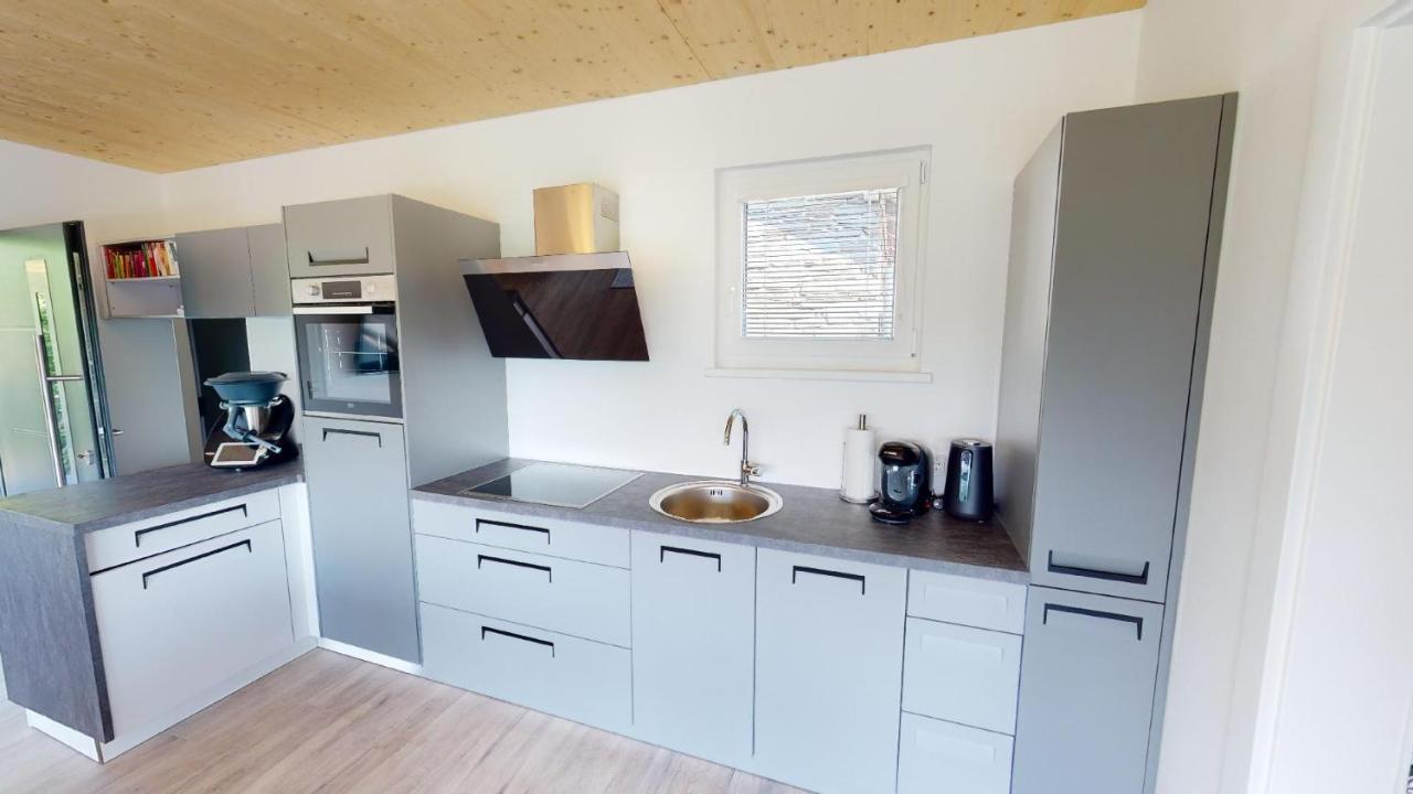 Modernes Ferienhaus Mit Panoramablick Rosegg Bagian luar foto